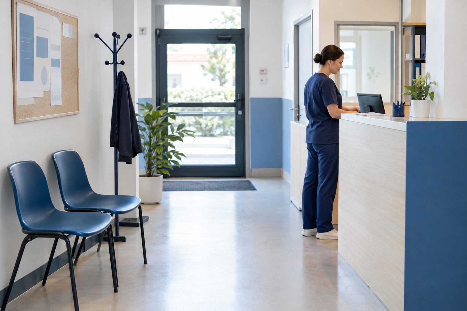 Area di ingresso e attesa di uno studio di medicina generale